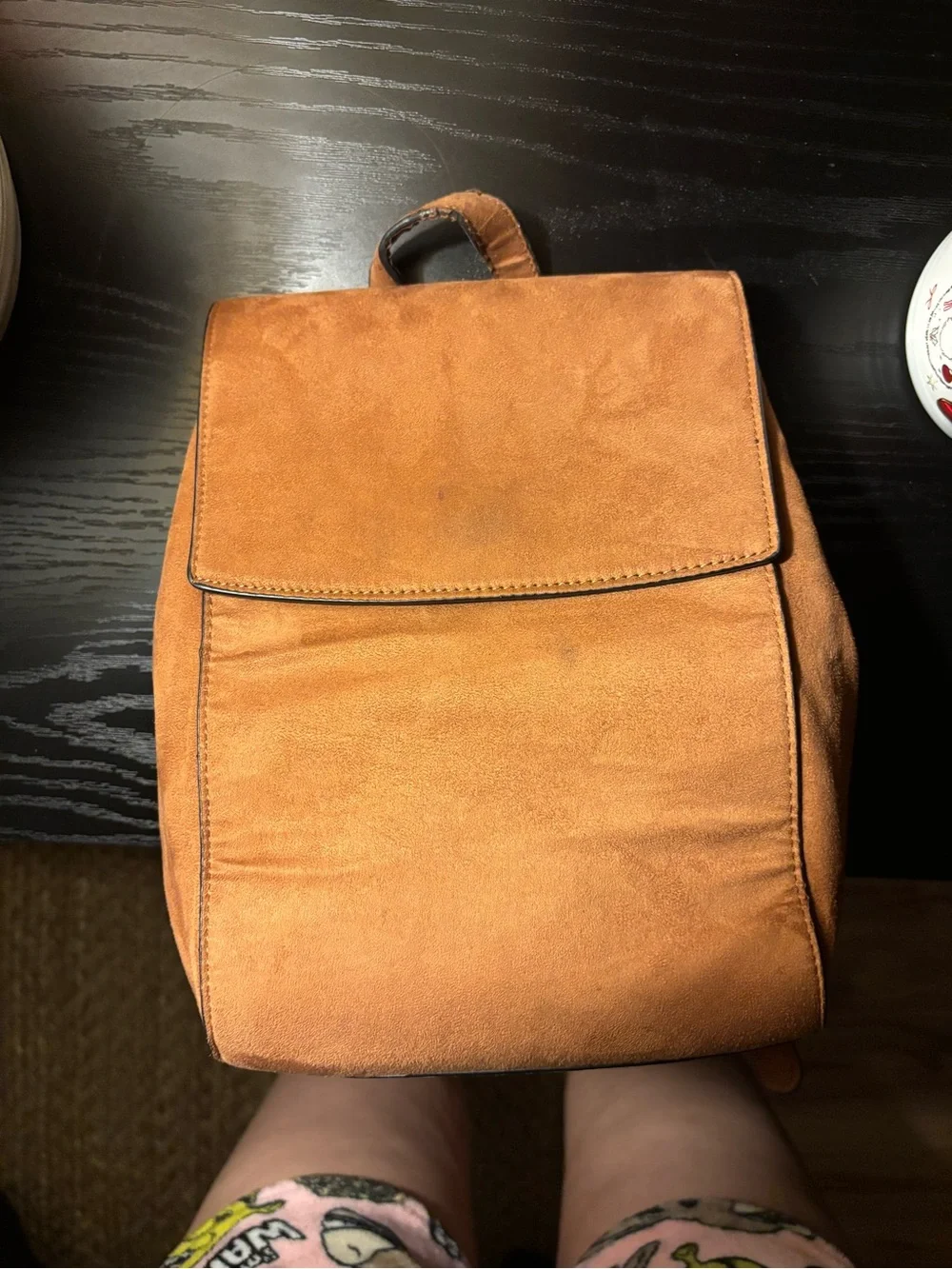 Reddish/Brown Suede Mini  Backpack